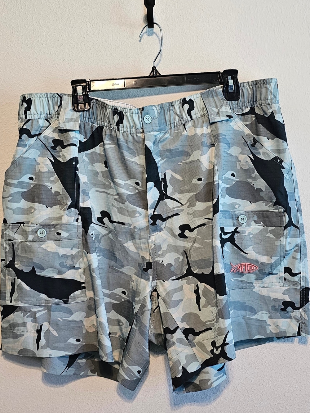 AFTCO Original Fishing Shorts Fish Camo 42